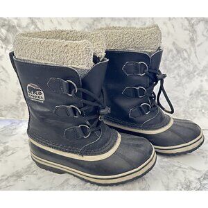 Sorel Girls Black‎ Caribou Waterproof Winter Snow Boots Size 2
